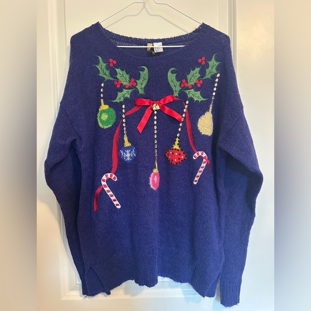 Divided Christmas ugly sweater crewneck